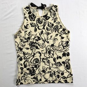 Ann Taylor floral sleeveless knit tank